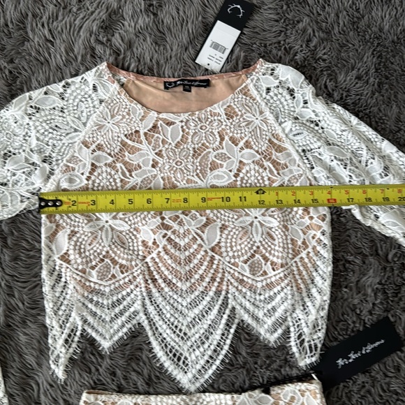FOR LOVE AND LEMONS LACE CROP TOP AND SKIRT - Picture 13 of 15